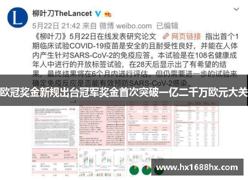 欧冠奖金新规出台冠军奖金首次突破一亿二千万欧元大关